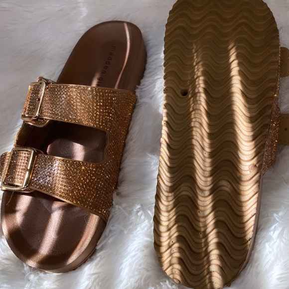 Steve Madden Rose gold glitter Birkenstock’s . - Picture 3 of 3